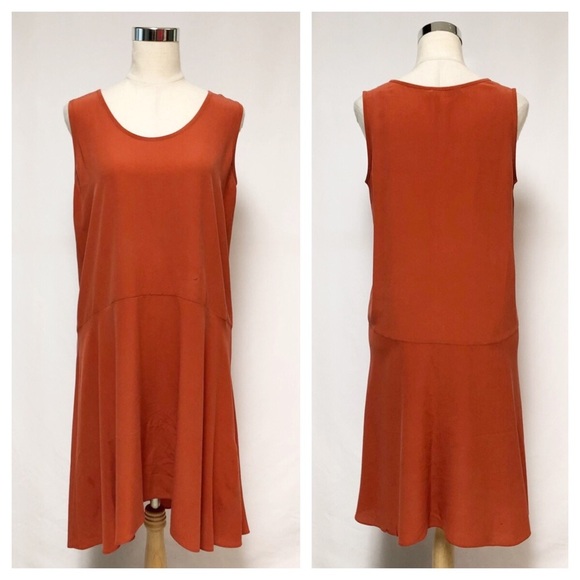 Everlane The Clean Silk Sleeveless Dress Sz 6 - Picture 4 of 12